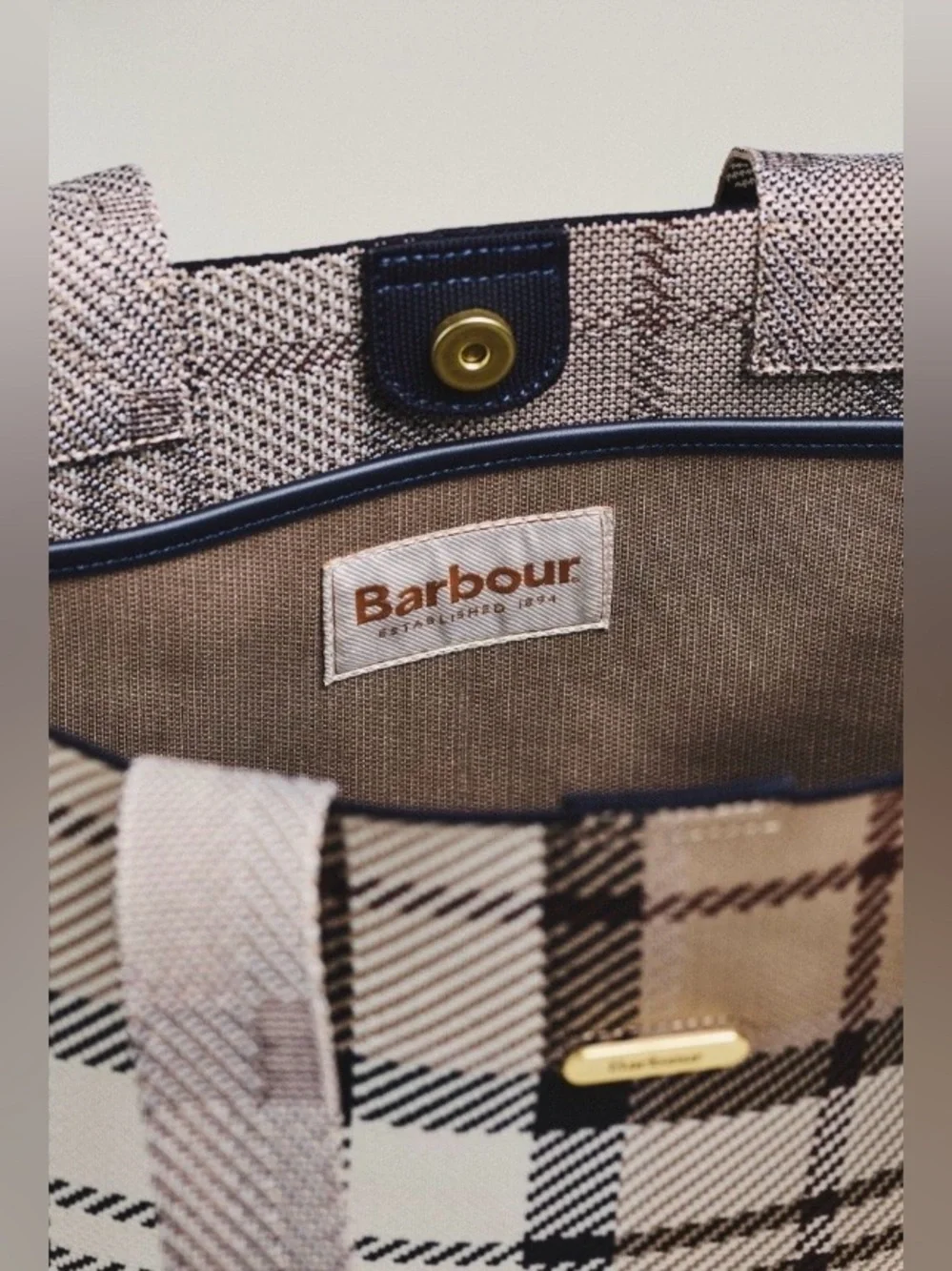▪️NWT Barbour Layla Tartan Tote Bag